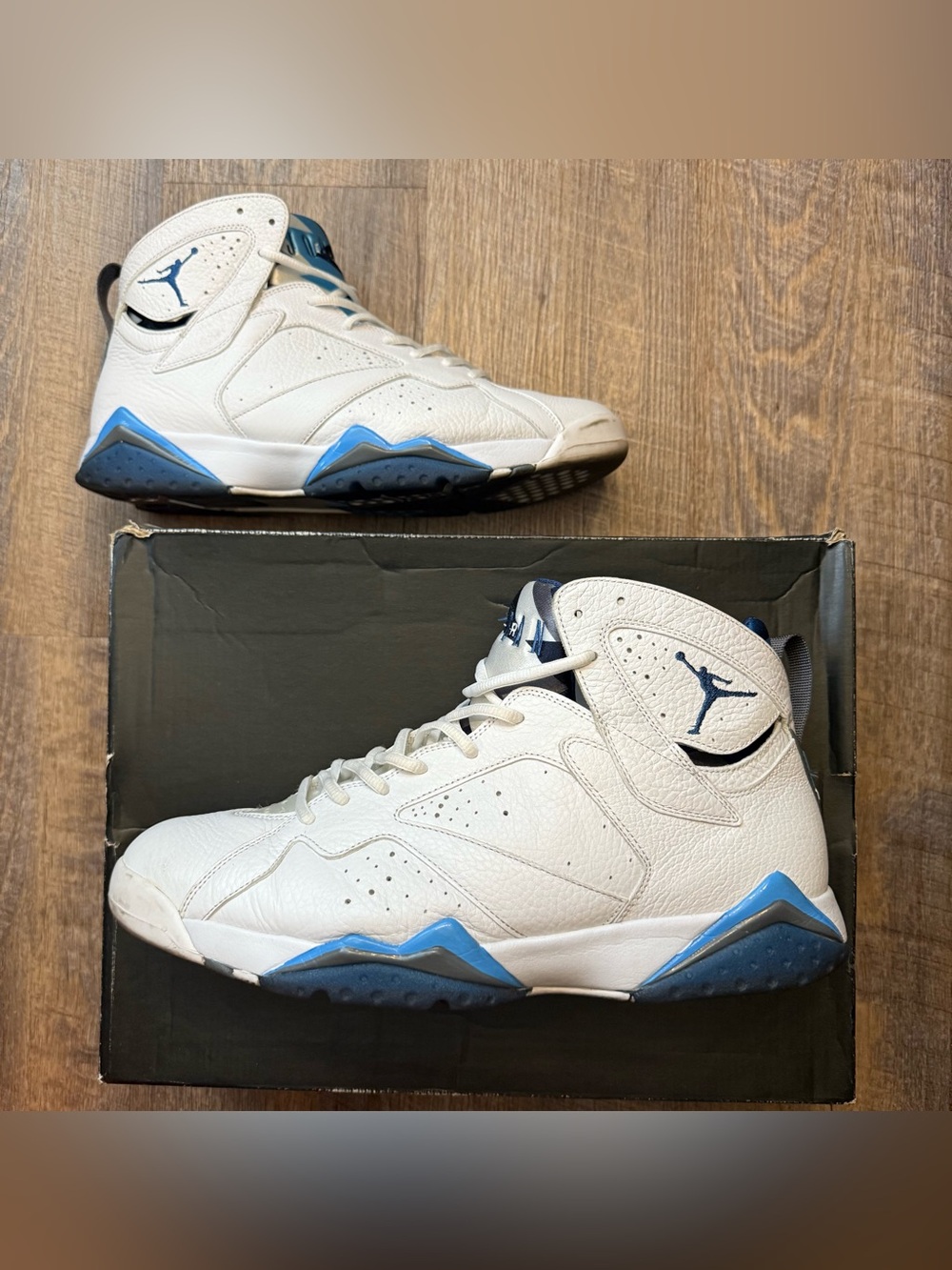 Nike Air Jordan 7 VII Retro French Blue 2015 White Size 14 Sneakers Shoes